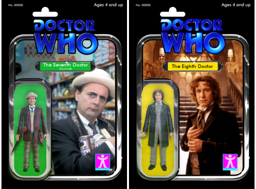 Doctor Who figures - alternate packaging