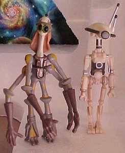 Star Wars Episode I Ody Mandrell and Pit Droid figures - photo copyright 1999 Earl Green / theLogBook.com