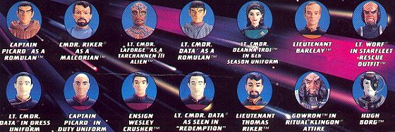 Star Trek: The Next Generation action figures - photo copyright 1999 Earl Green / theLogBook.com